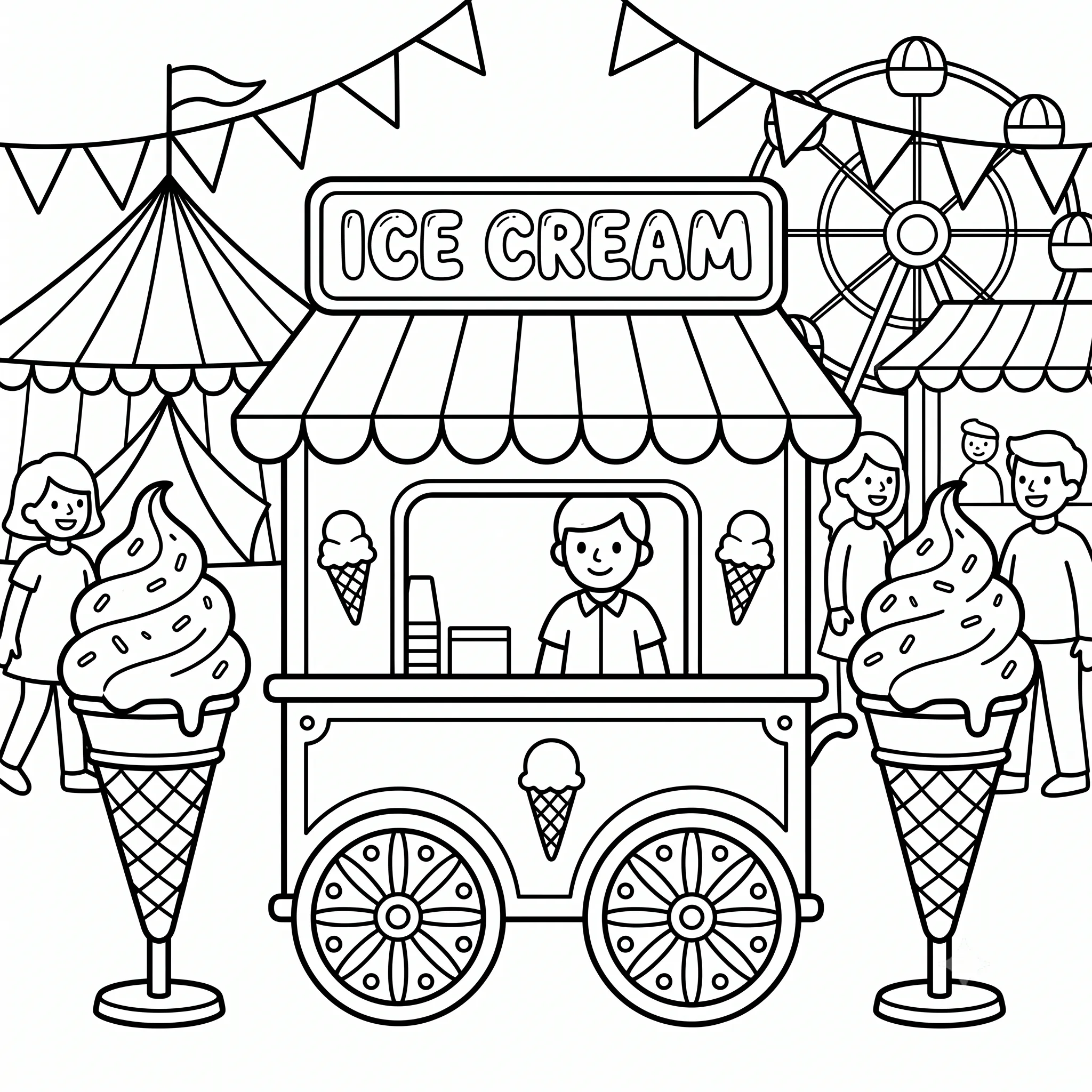 Kleurplaat Kermis 11