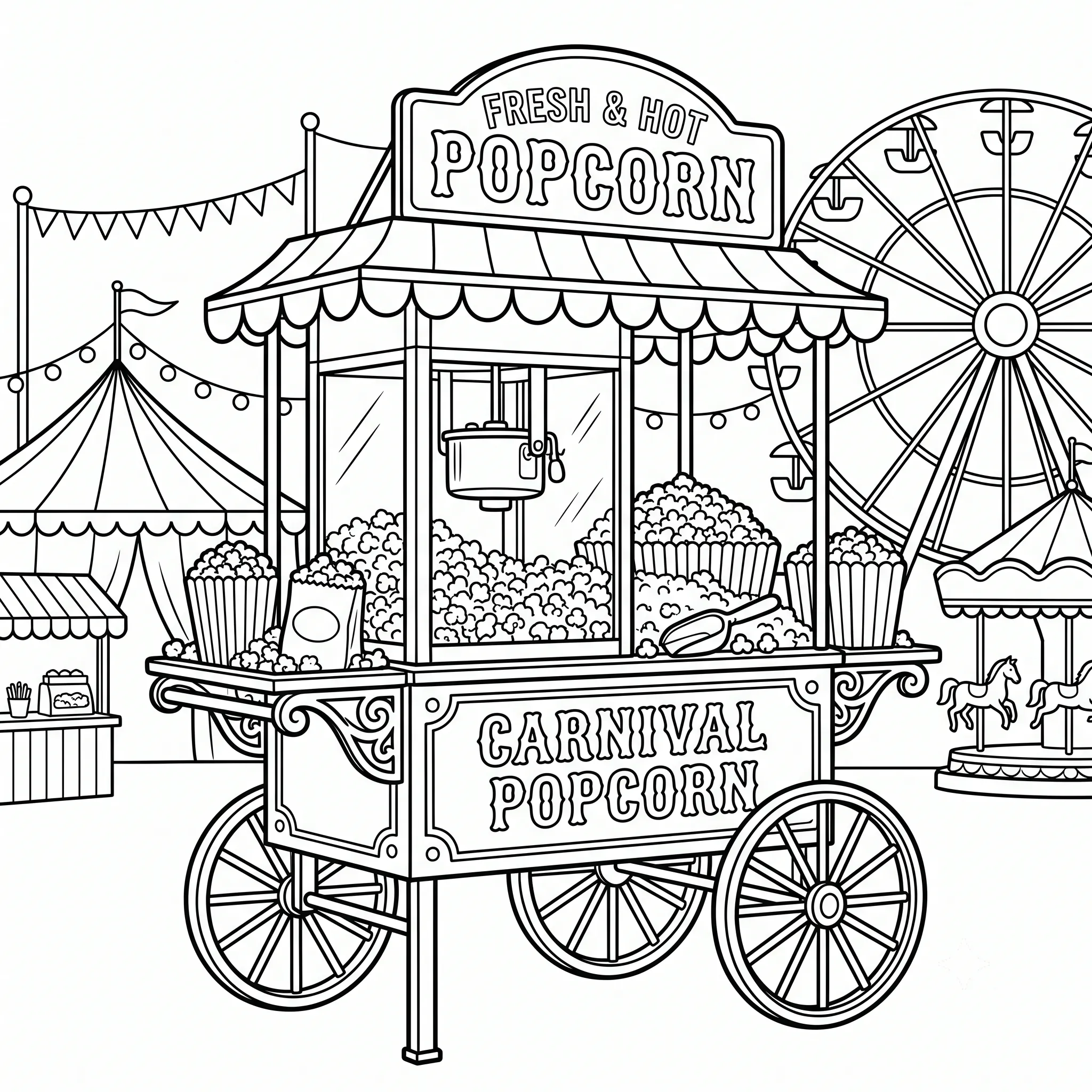 Kleurplaat Kermis 13