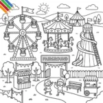 Kleurplaat Kermis 4 Kleurplaat Kermis thumbnail