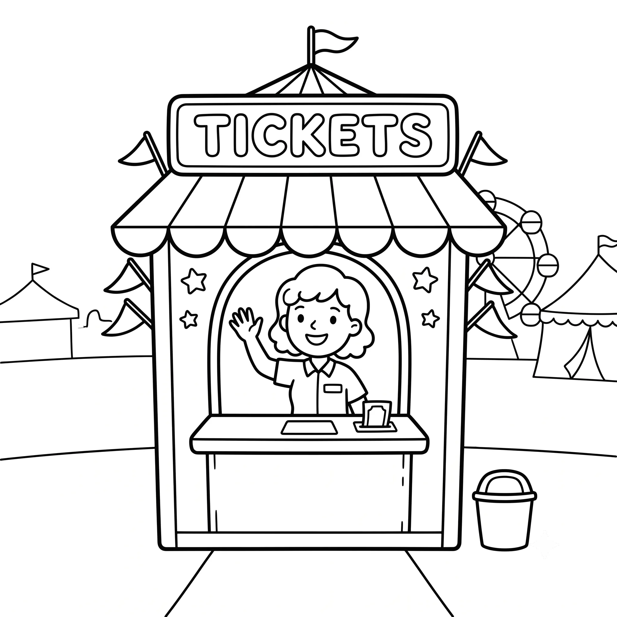 Kleurplaat Kermis 14