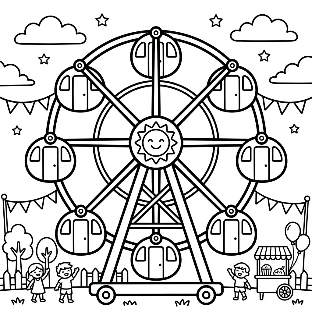 Kleurplaat Kermis 16
