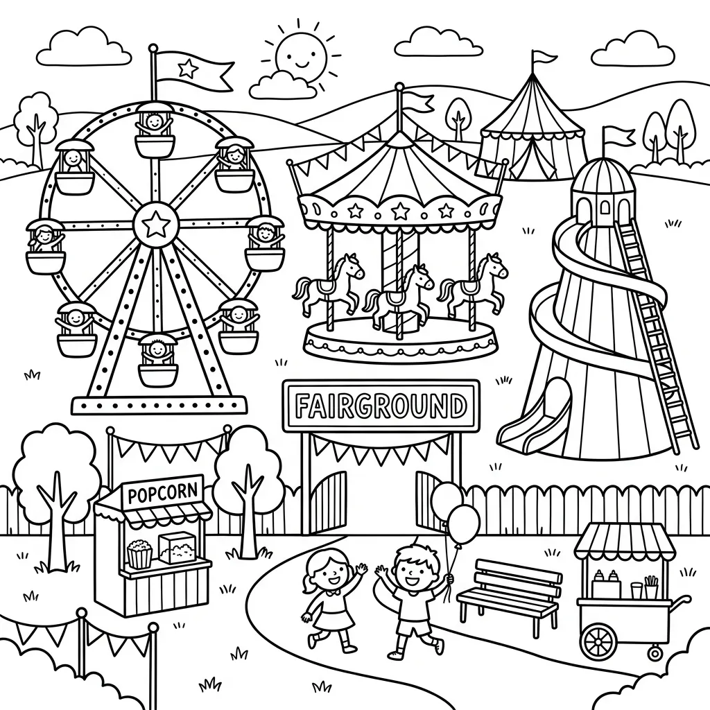 Kleurplaat Kermis 18