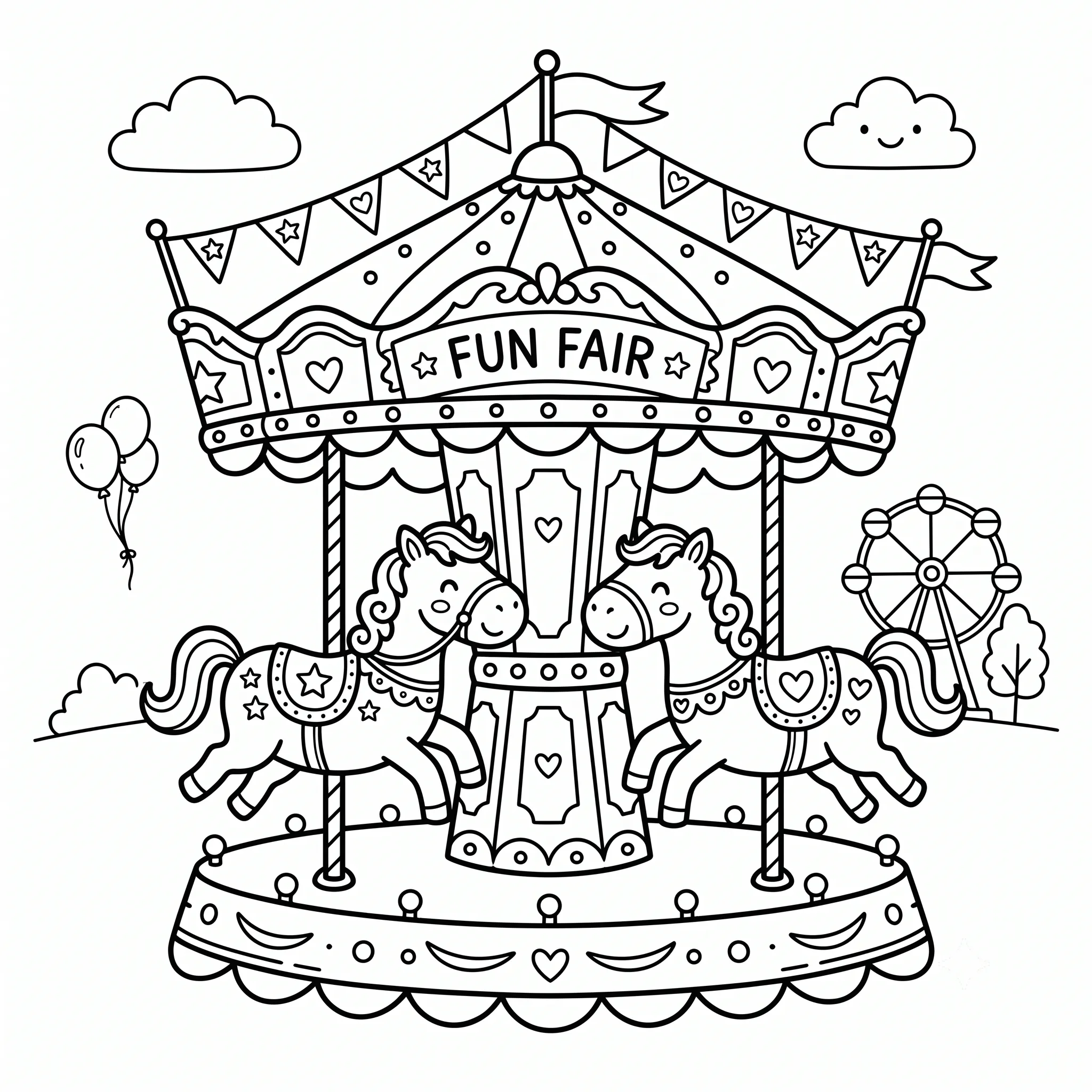 Kleurplaat Kermis 4