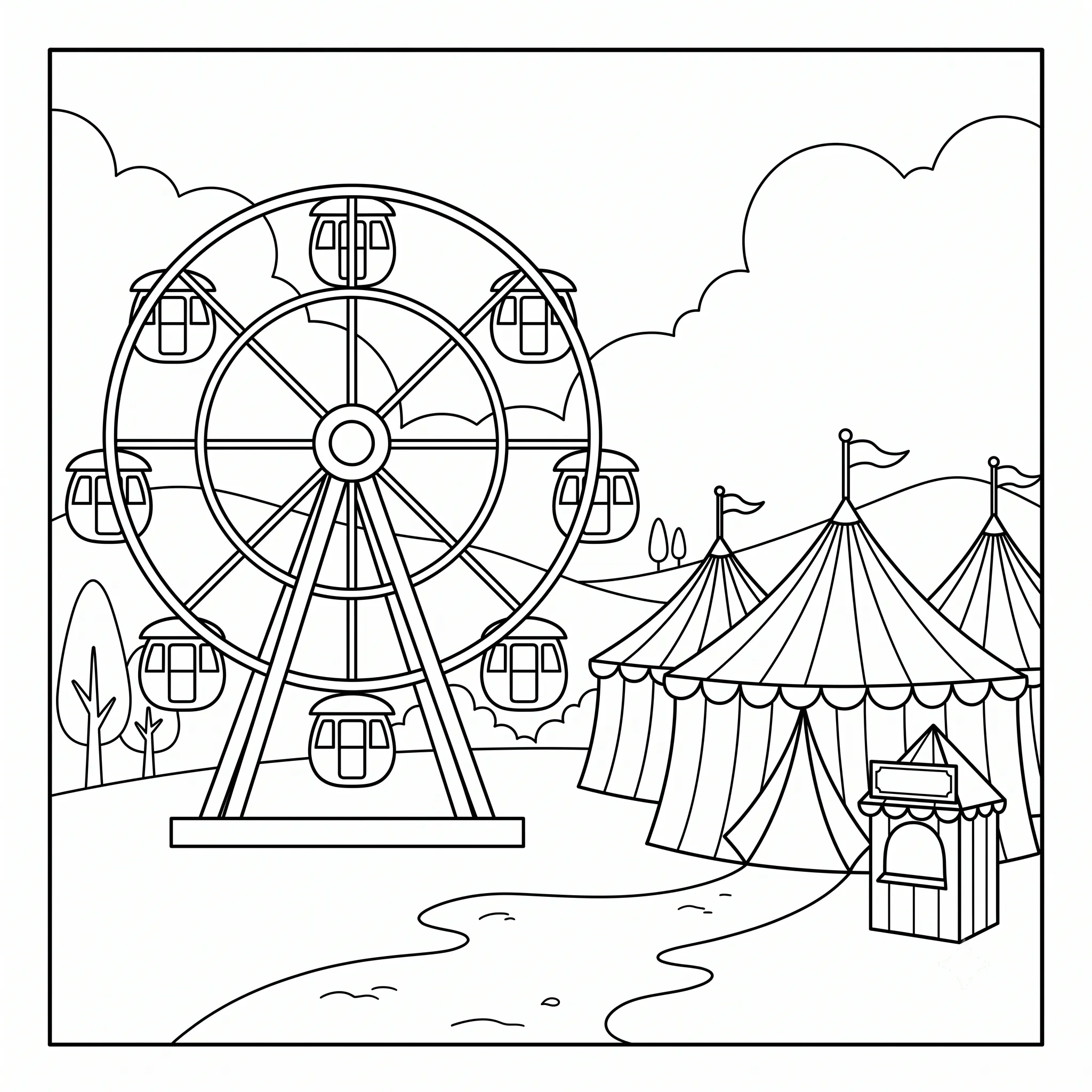 Kleurplaat Kermis 5