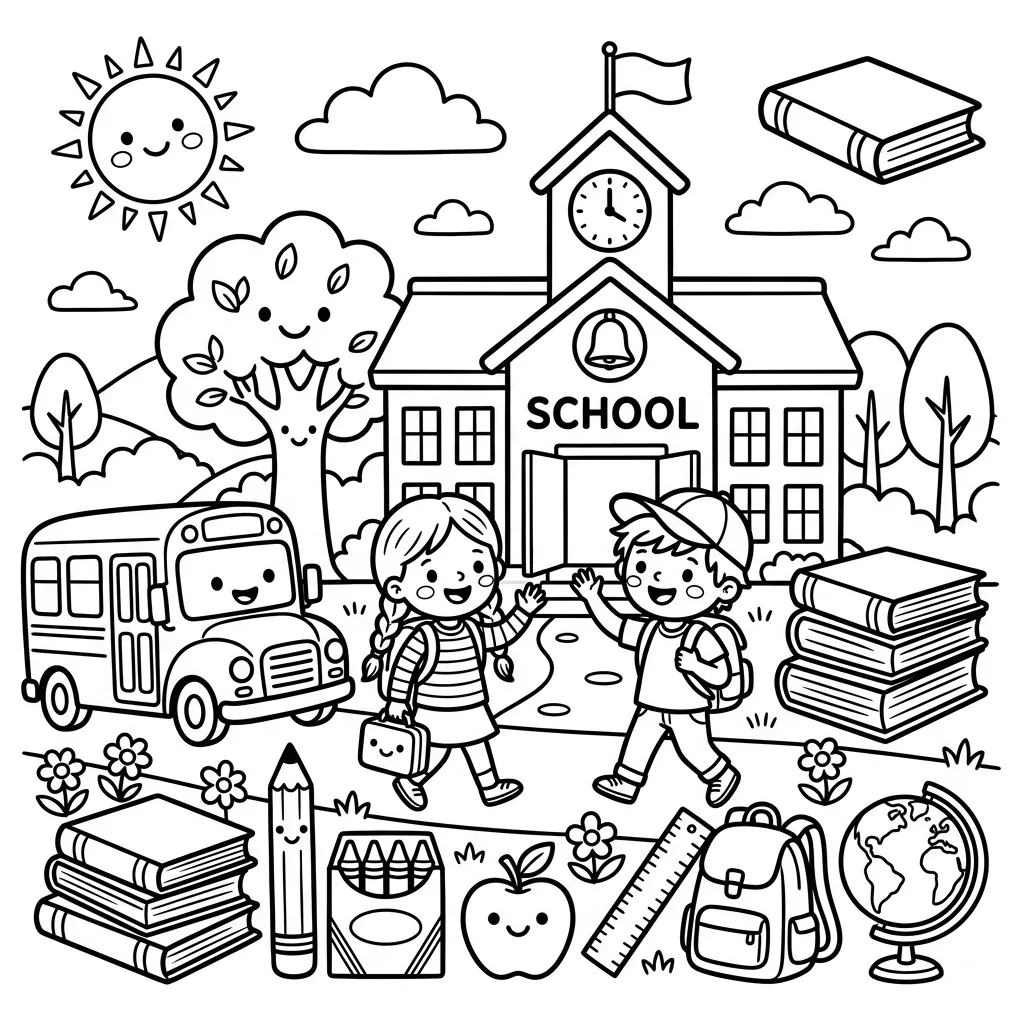 Kleurplaat Start Schooljaar 14 Kleurplaat Start Schooljaar 6