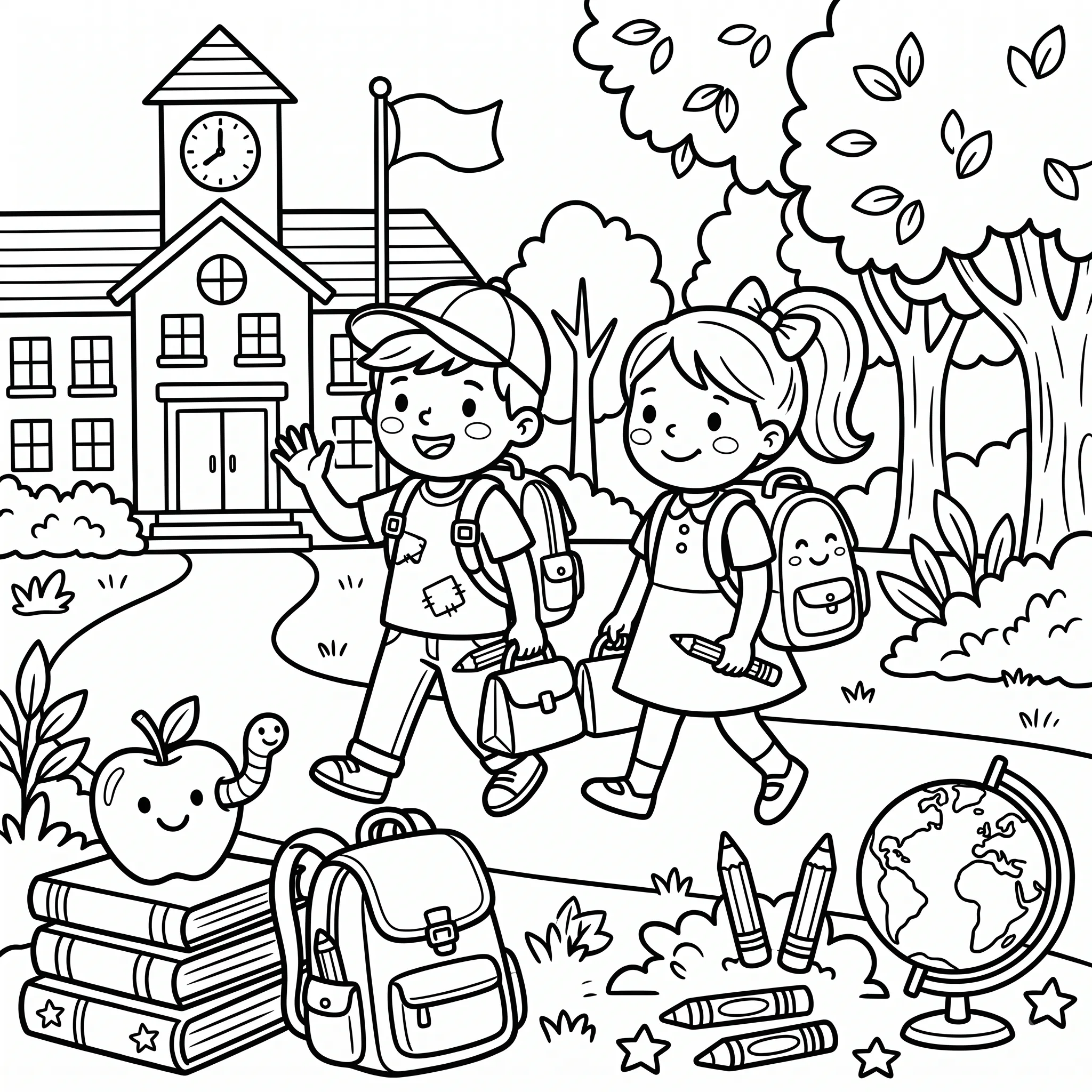 Kleurplaat Start Schooljaar 8 Kleurplaat Start Schooljaar