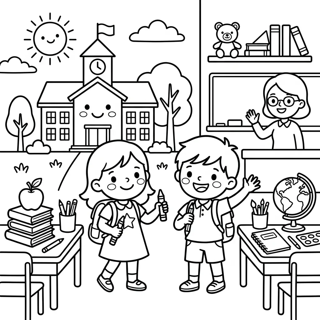 Kleurplaat Start Schooljaar 11 Kleurplaat Start Schooljaar 3