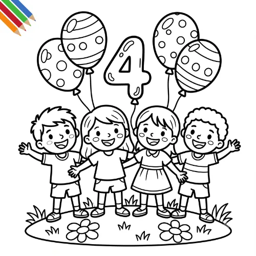Kleurplaat Welkom In Groep 4 thumbnail