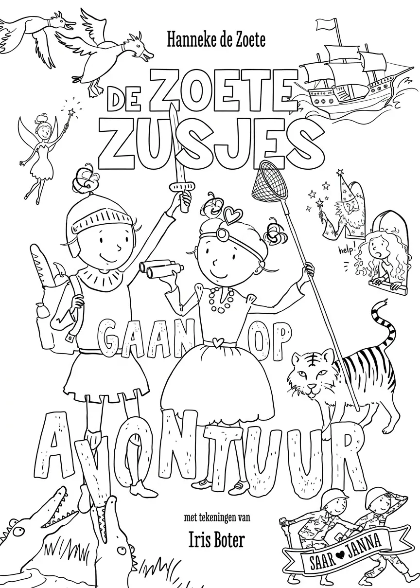 Kleurplaat Zoete Zusjes 4
