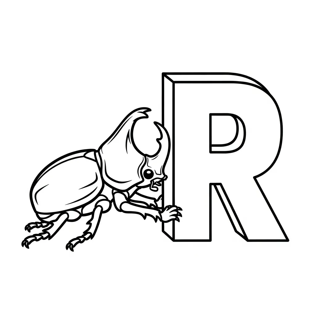 Letter R-dieren kleurplaat 9 Letter R dieren kleurplaat 1
