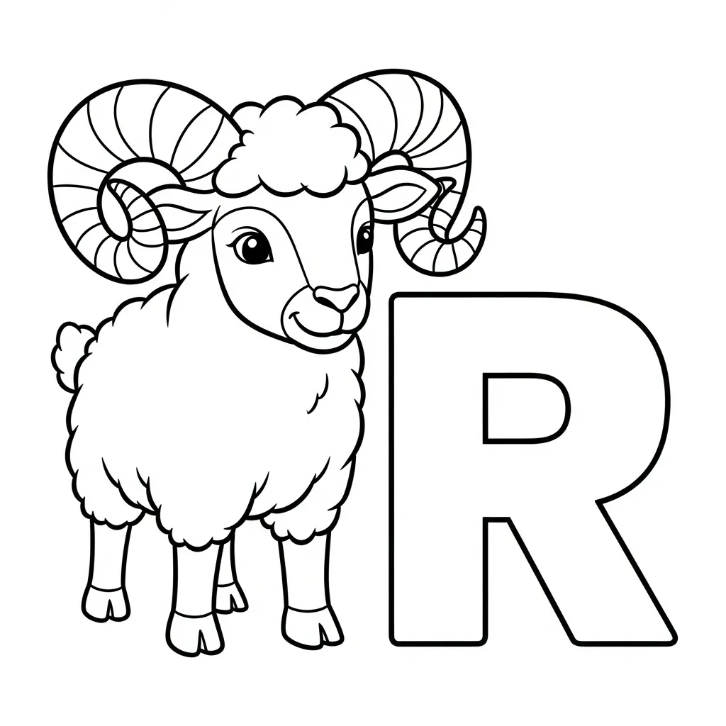Letter R-dieren kleurplaat 11 Letter R dieren kleurplaat 3