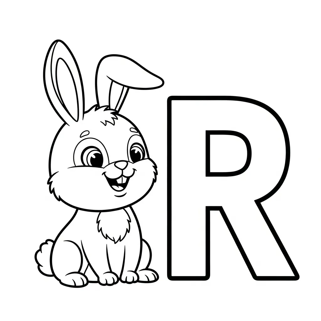 Letter R-dieren kleurplaat 12 Letter R dieren kleurplaat 4