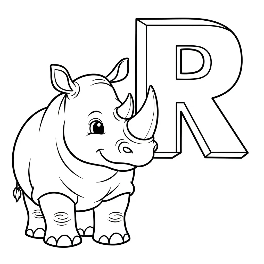 Letter R-dieren kleurplaat 17 Letter R dieren kleurplaat 9