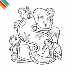Letter S-dieren kleurplaat 40 Letter S-dieren kleurplaat thumbnail