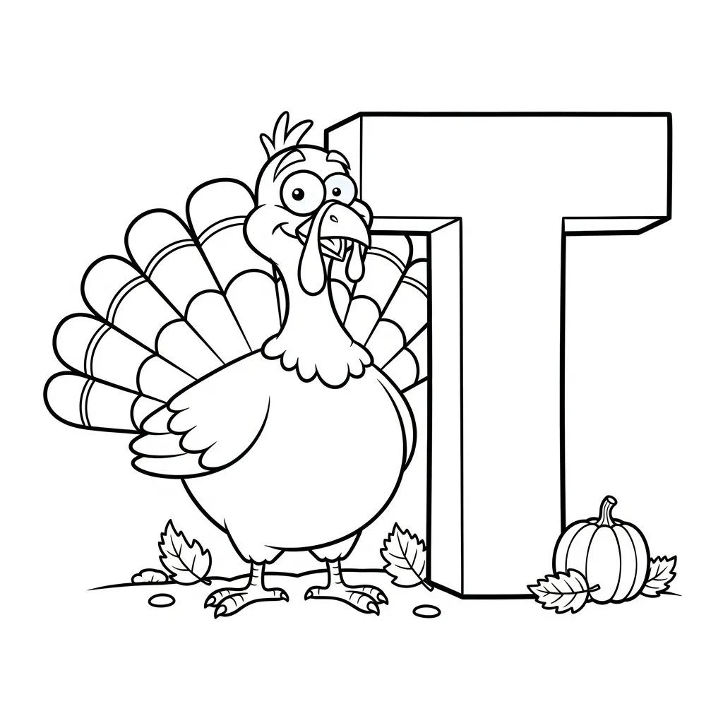 Letter T-dieren kleurplaat 19 Letter T dieren kleurplaat 11