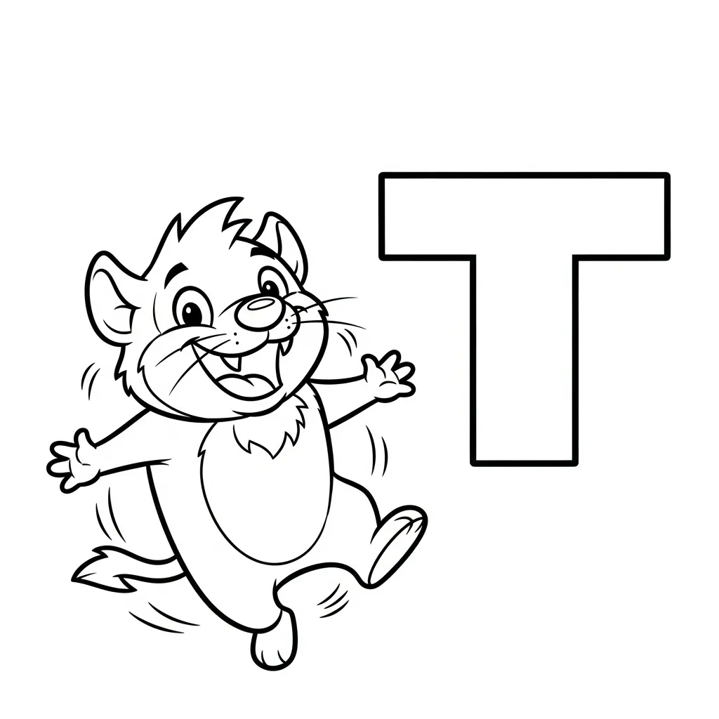 Letter T-dieren kleurplaat 20 Letter T dieren kleurplaat 12