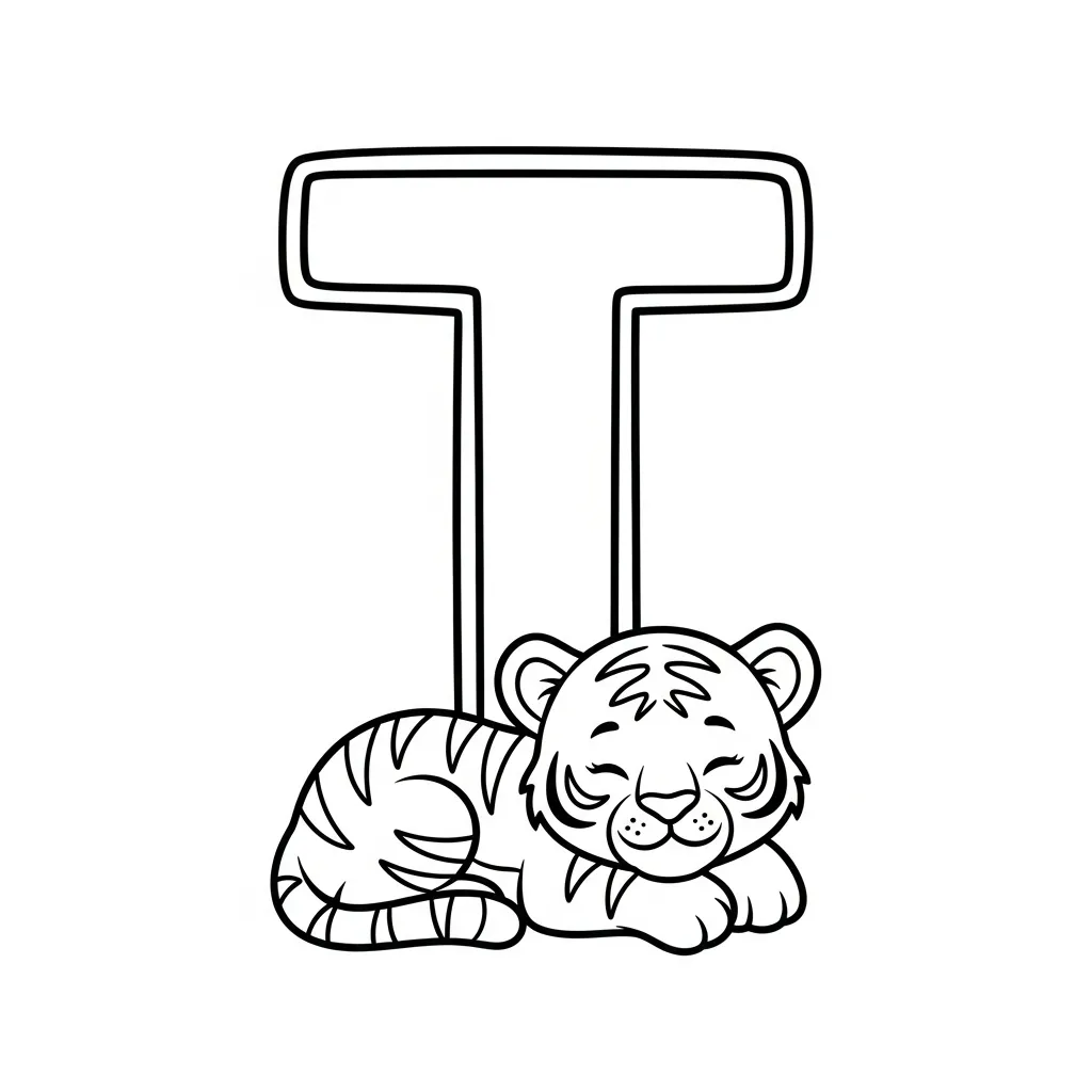 Letter T-dieren kleurplaat 21 Letter T dieren kleurplaat 13