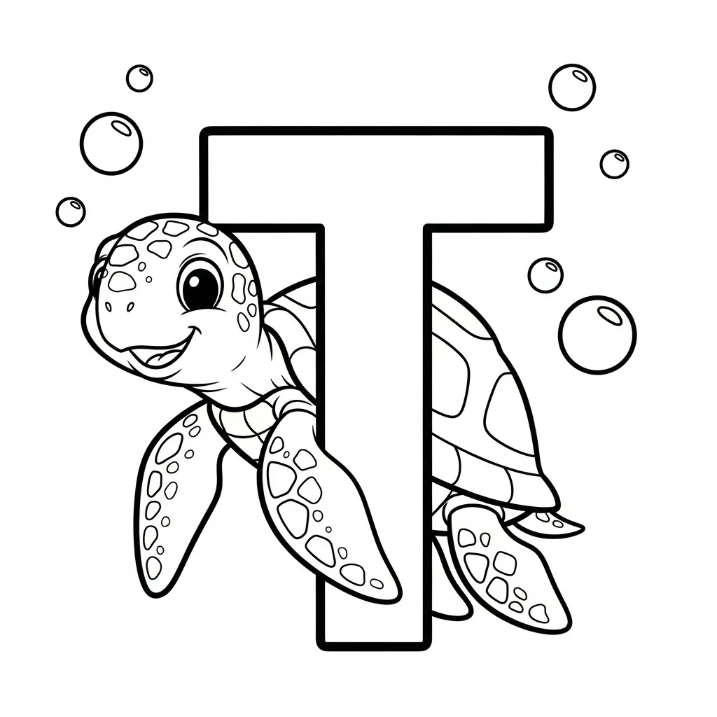 Letter T-dieren kleurplaat 10 Letter T dieren kleurplaat 2