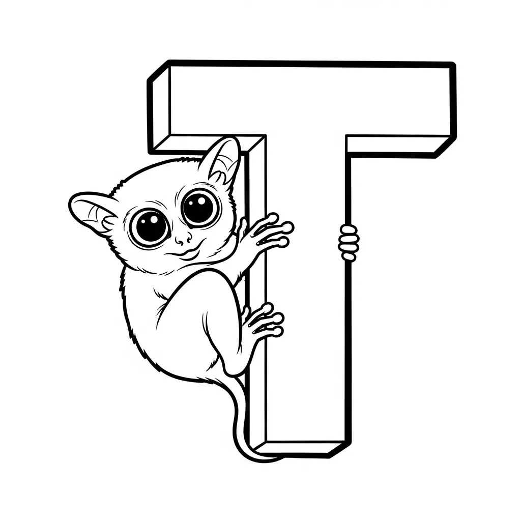 Letter T-dieren kleurplaat 12 Letter T dieren kleurplaat 4