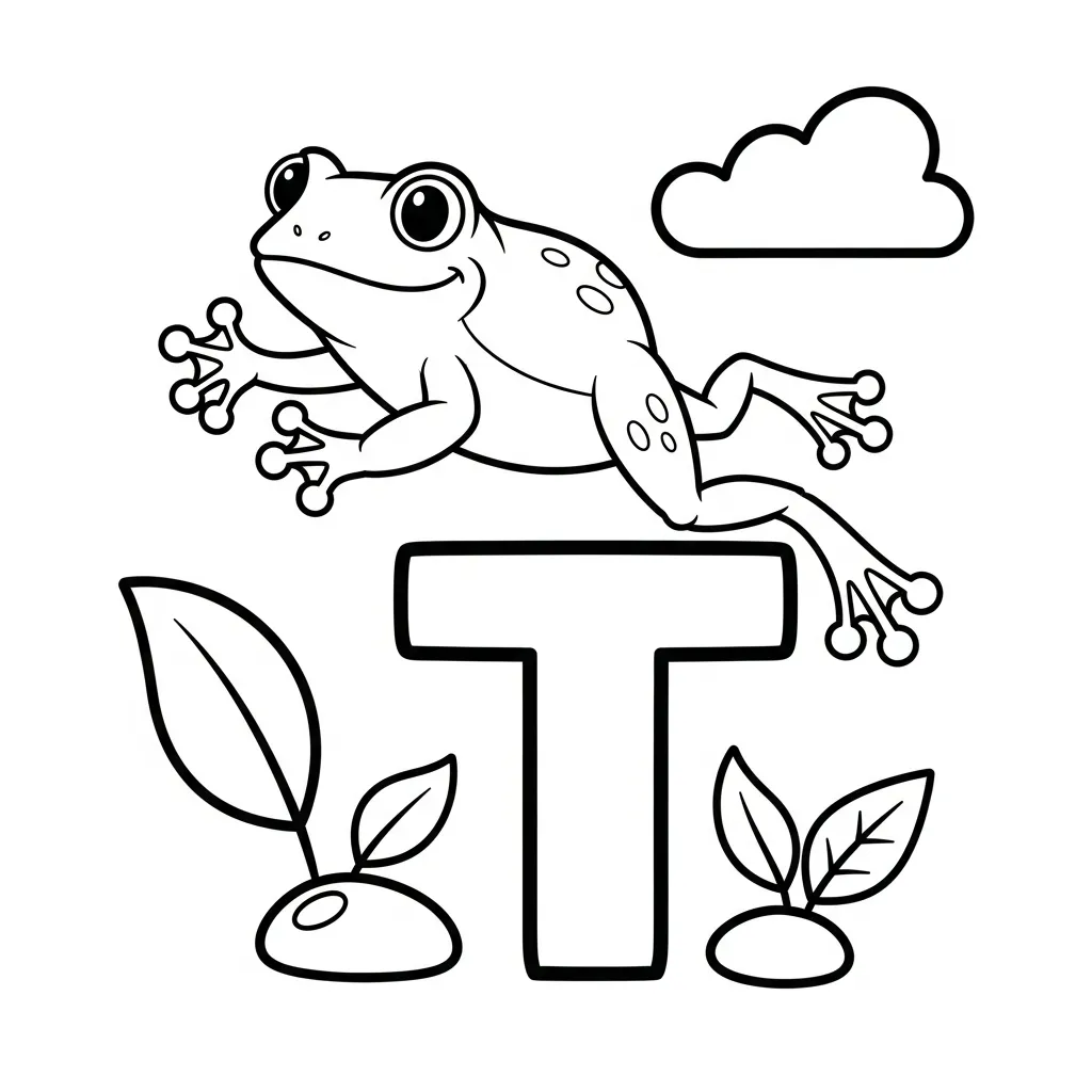 Letter T-dieren kleurplaat 16 Letter T dieren kleurplaat 8