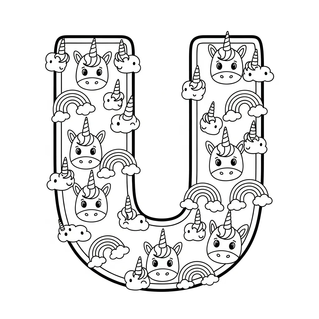 Letter U-dieren kleurplaat 16 Letter U dieren kleurplaat 8