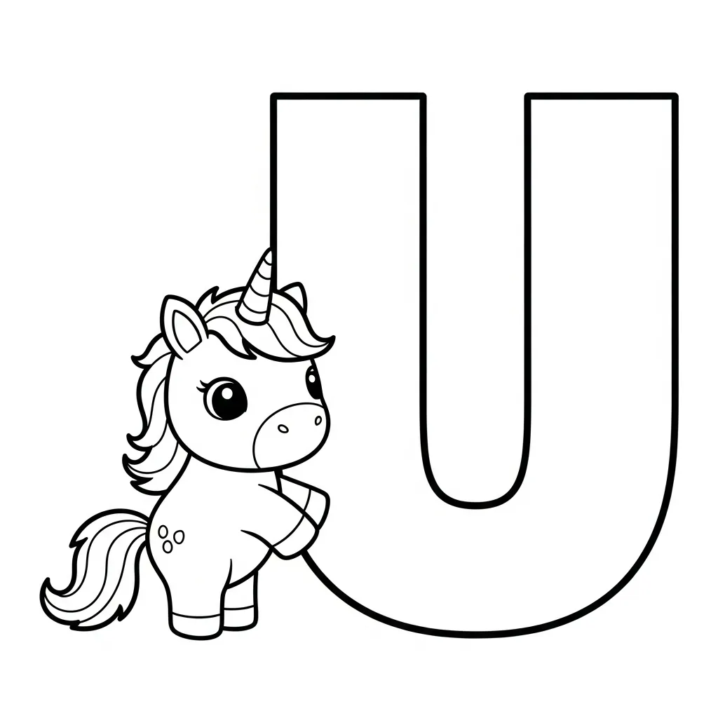 Letter U-dieren kleurplaat 8 Letter U dieren kleurplaat