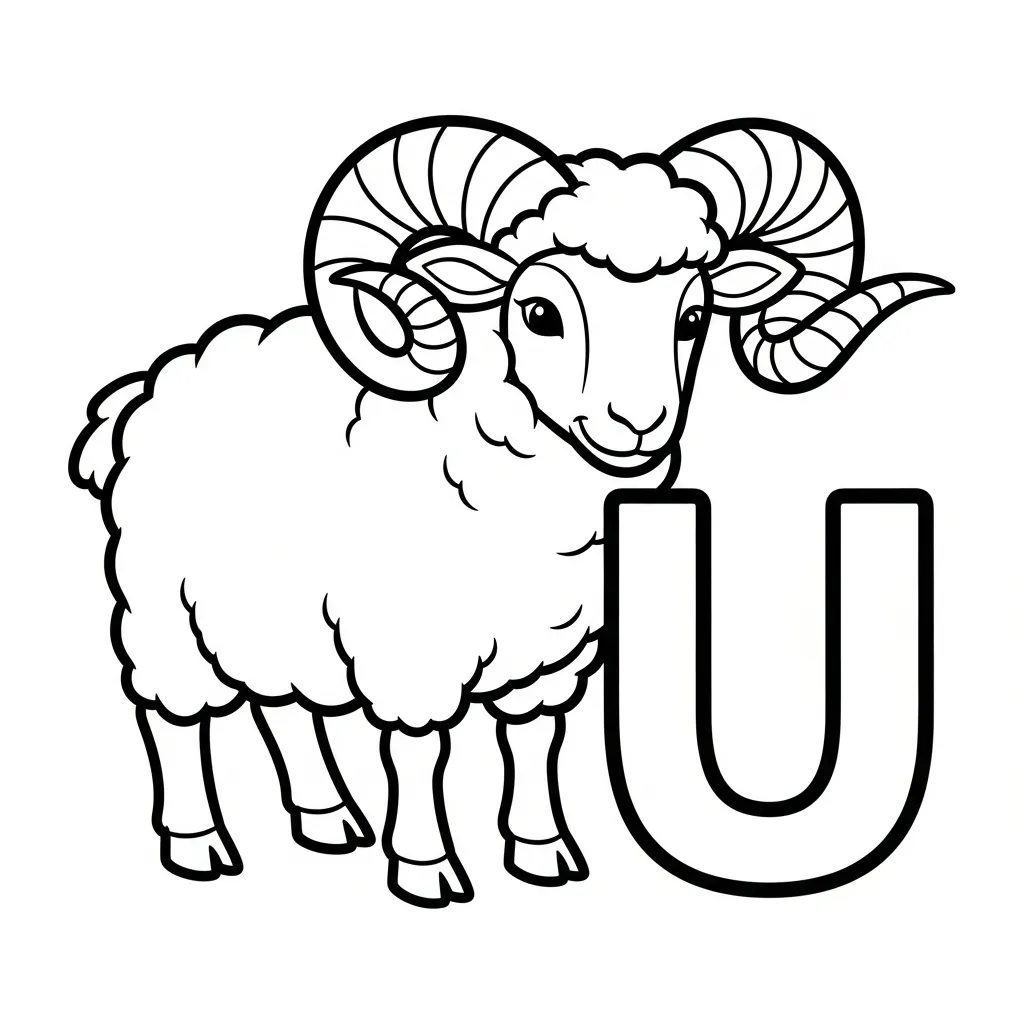 Letter U-dieren kleurplaat 9 Letter U dieren kleurplaat 1