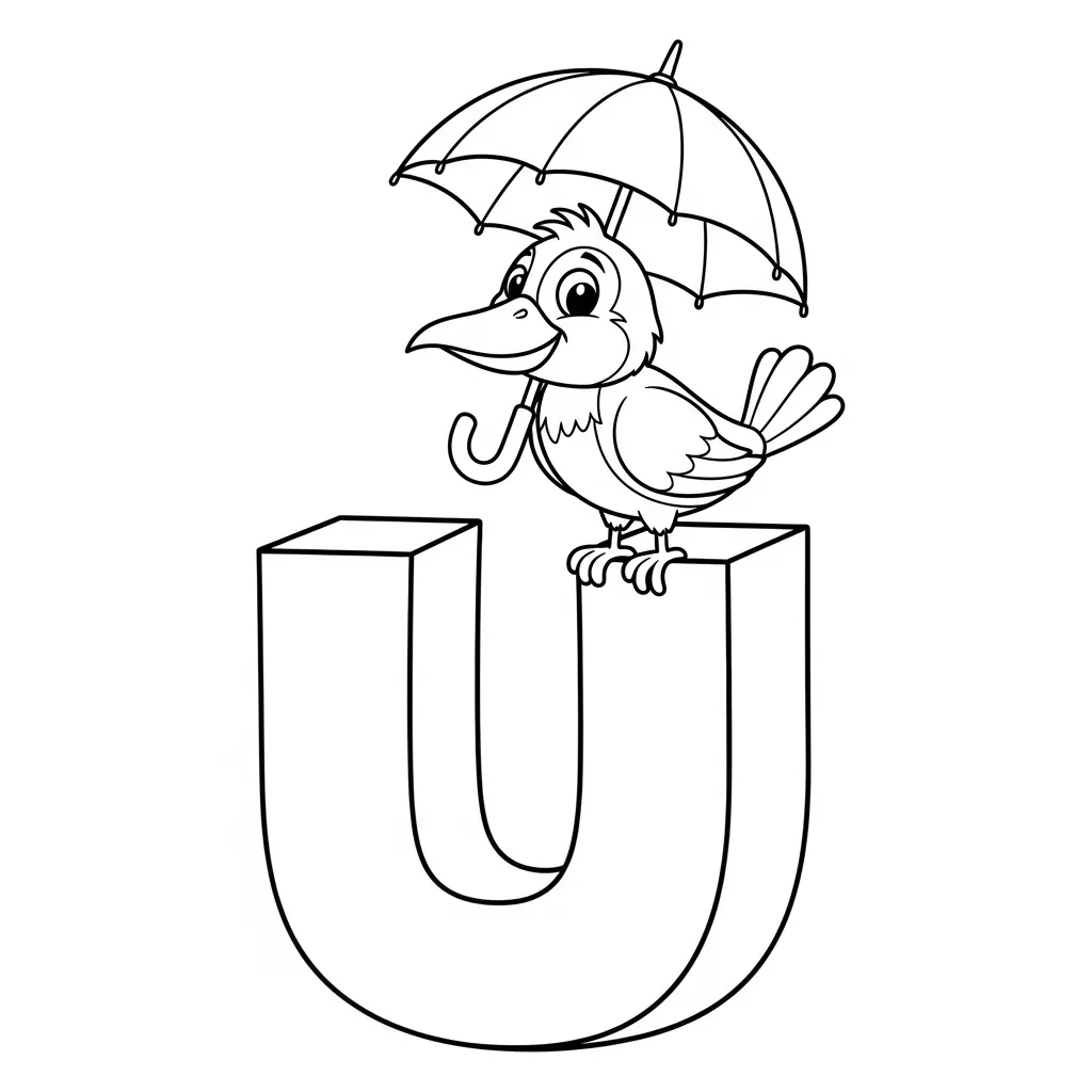 Letter U-dieren kleurplaat 10 Letter U dieren kleurplaat 2