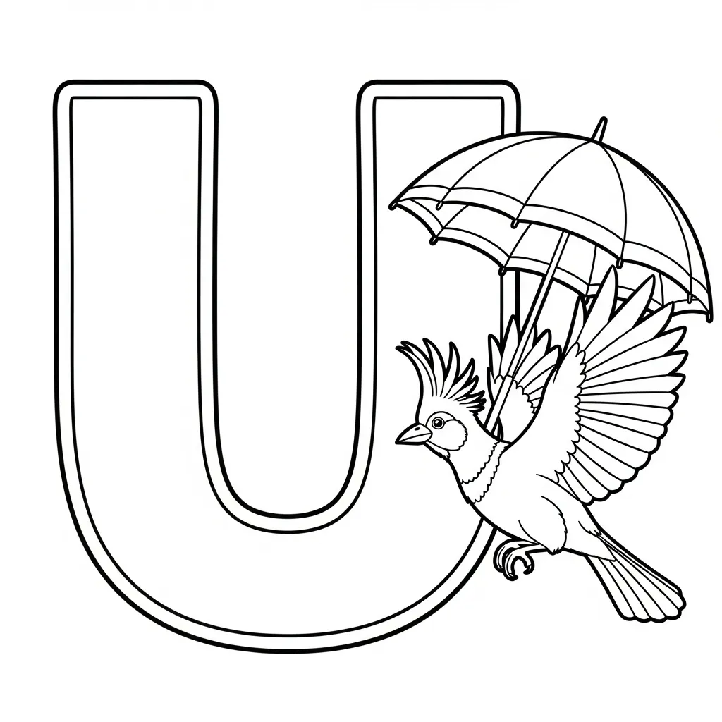 Letter U-dieren kleurplaat 11 Letter U dieren kleurplaat 3