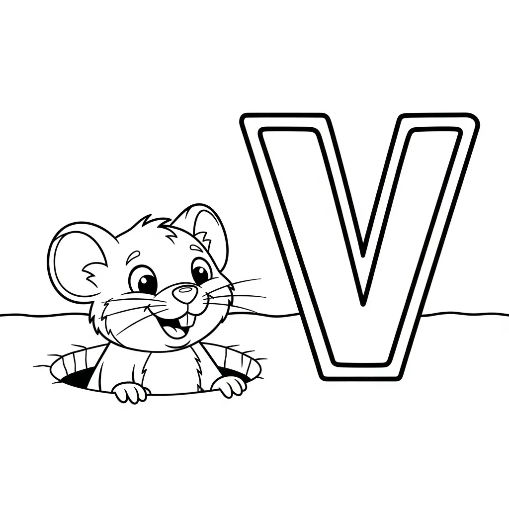 Letter V-dieren kleurplaat 23 Letter V dieren kleurplaat 15