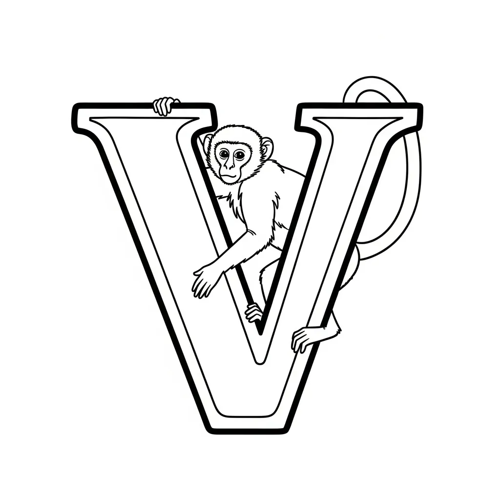 Letter V-dieren kleurplaat 24 Letter V dieren kleurplaat 16