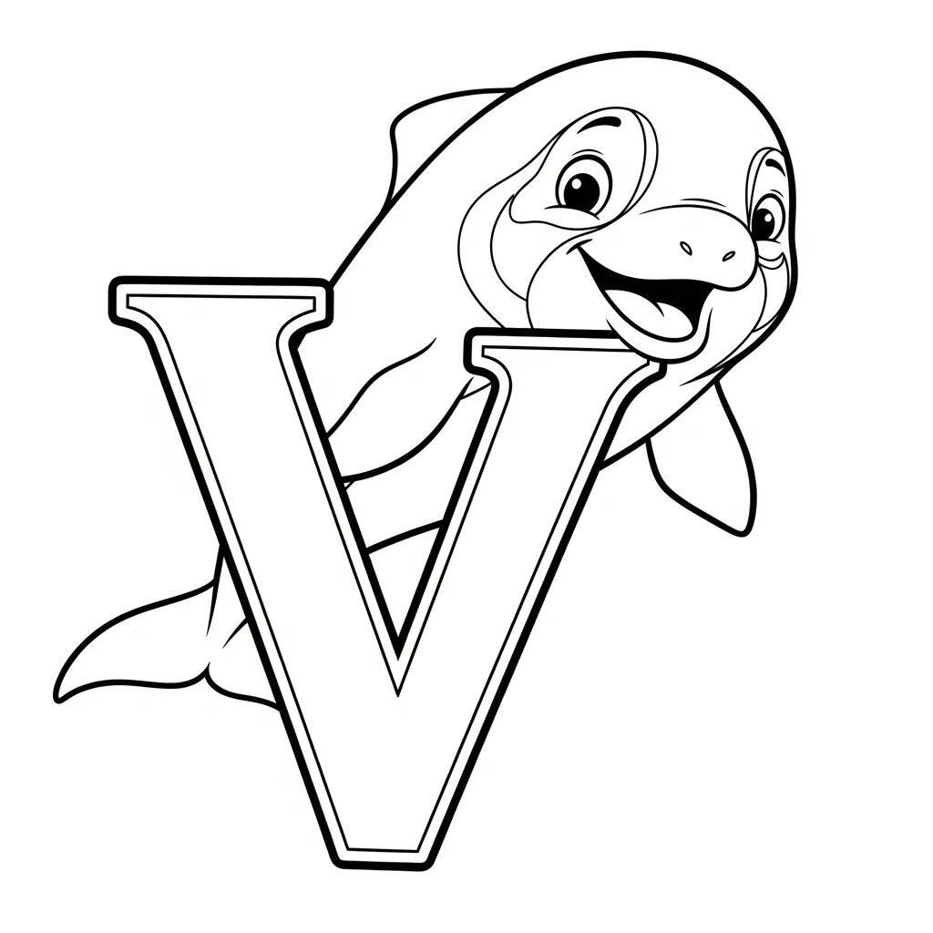 Letter V-dieren kleurplaat 8 Letter V dieren kleurplaat