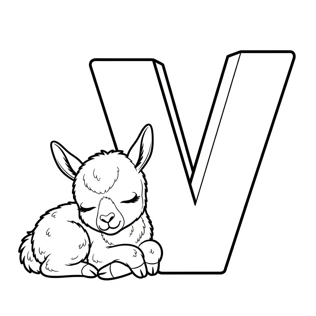Letter V-dieren kleurplaat 9 Letter V dieren kleurplaat 1