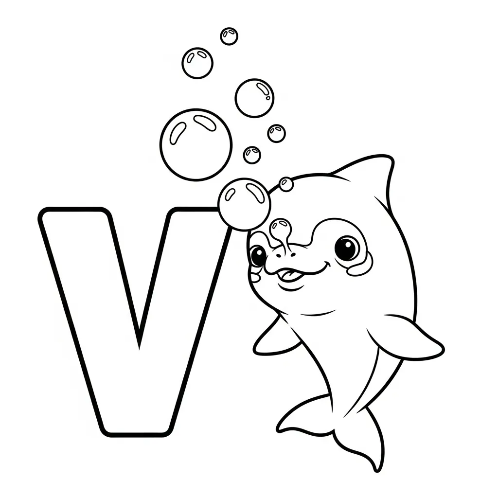 Letter V-dieren kleurplaat 11 Letter V dieren kleurplaat 3