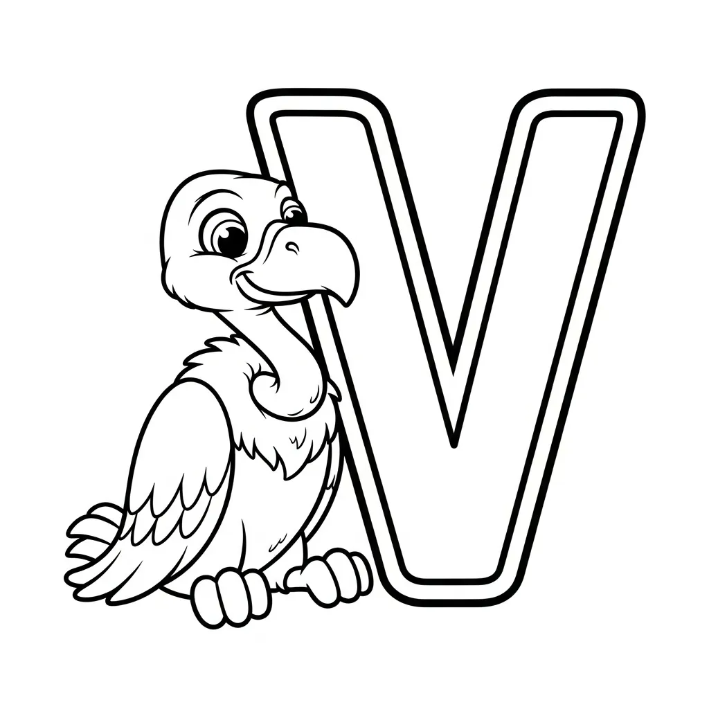 Letter V-dieren kleurplaat 12 Letter V dieren kleurplaat 4