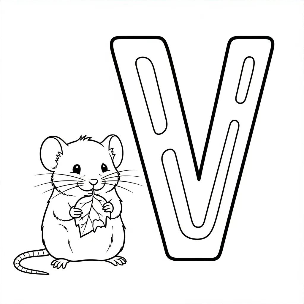Letter V-dieren kleurplaat 14 Letter V dieren kleurplaat 6