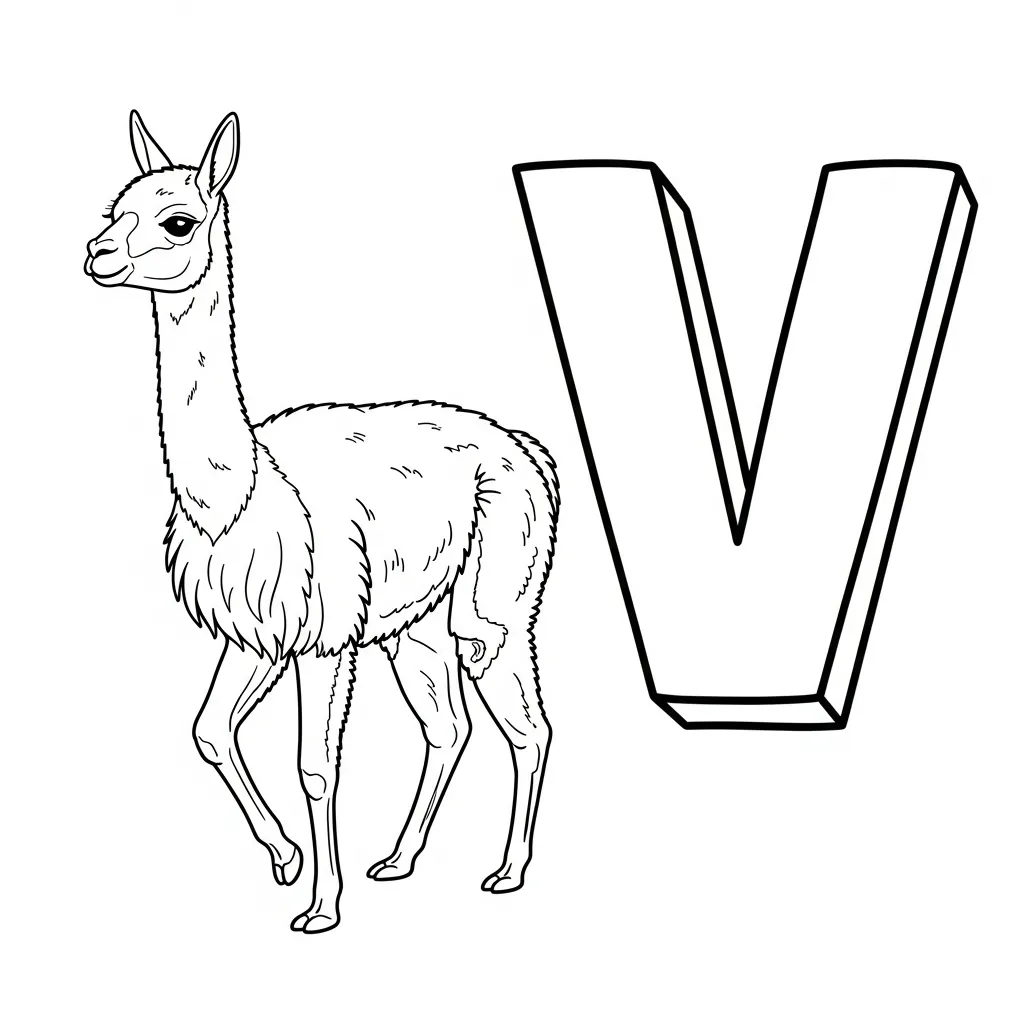 Letter V-dieren kleurplaat 18 Letter V dieren kleurplaat 10