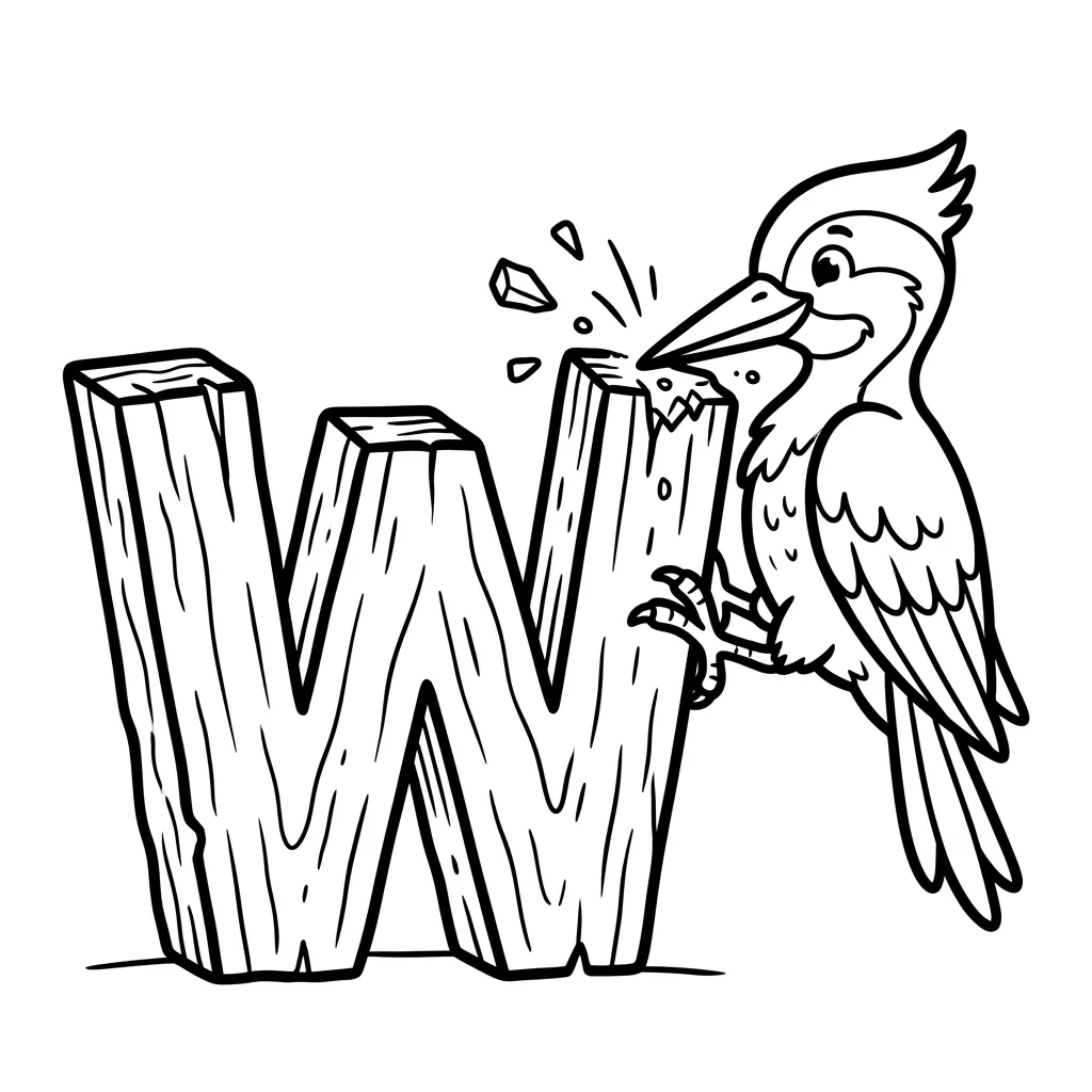 Letter W-dieren kleurplaat 14 Letter W dieren kleurplaat 6