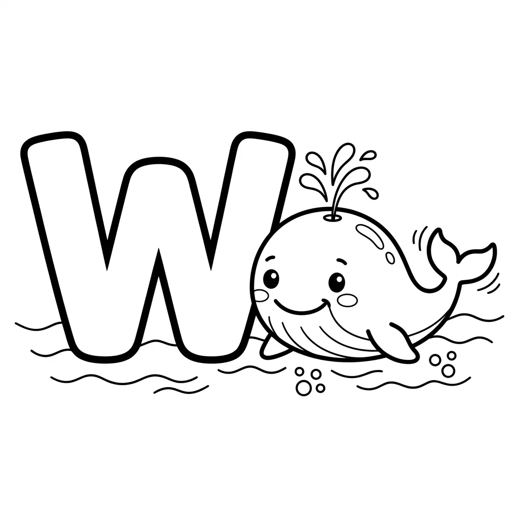 Letter W-dieren kleurplaat 16 Letter W dieren kleurplaat 8