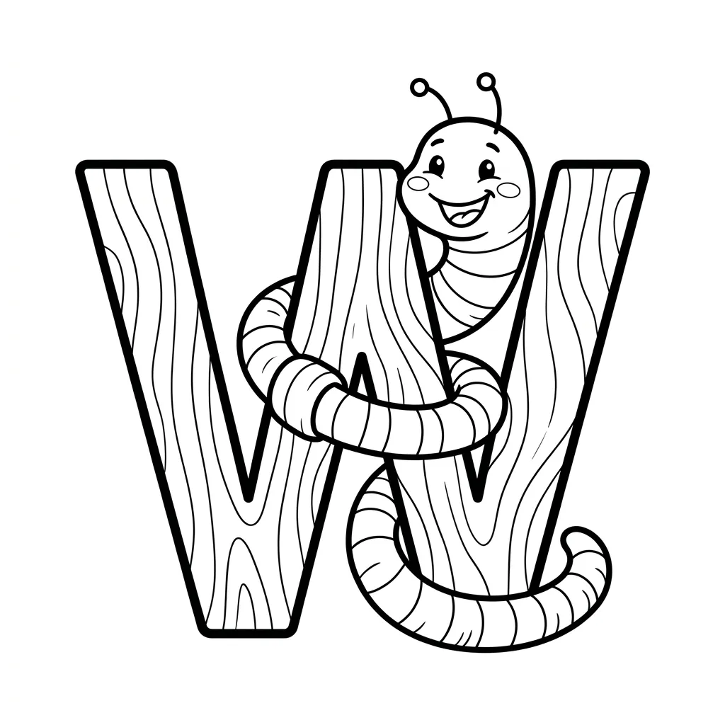 Letter W-dieren kleurplaat 10 Letter W dieren kleurplaat 2