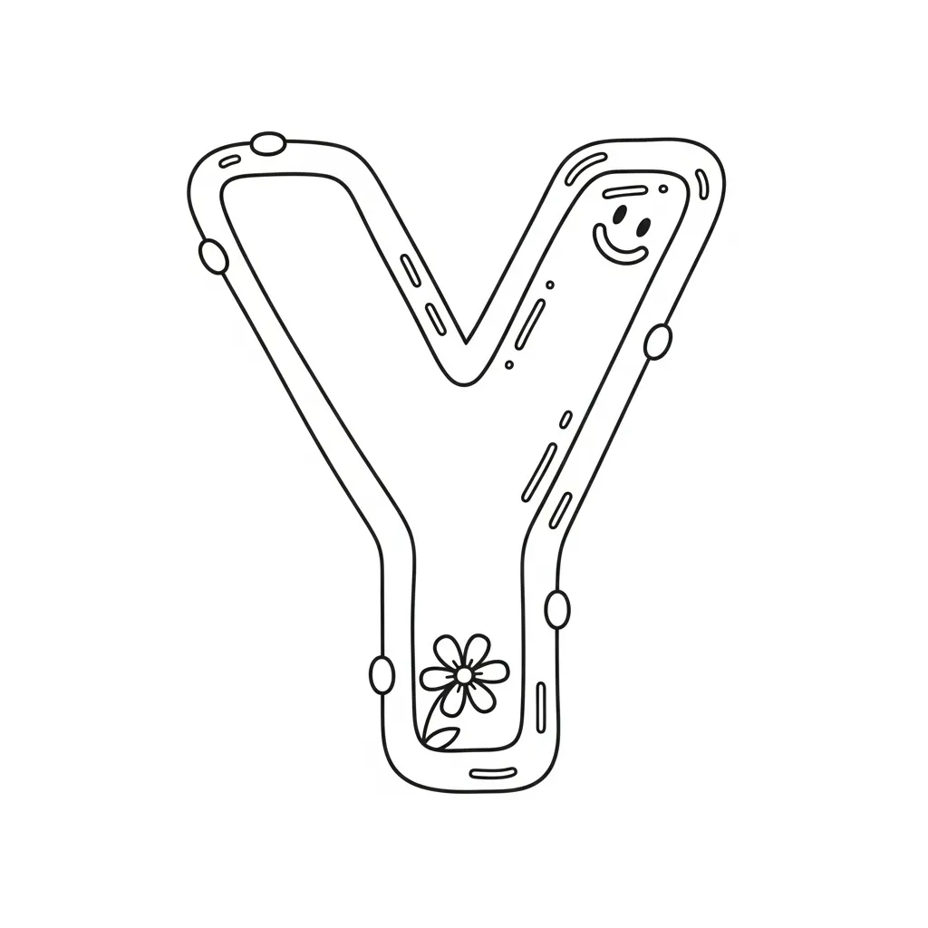 Letter Y Kleurplaat 10