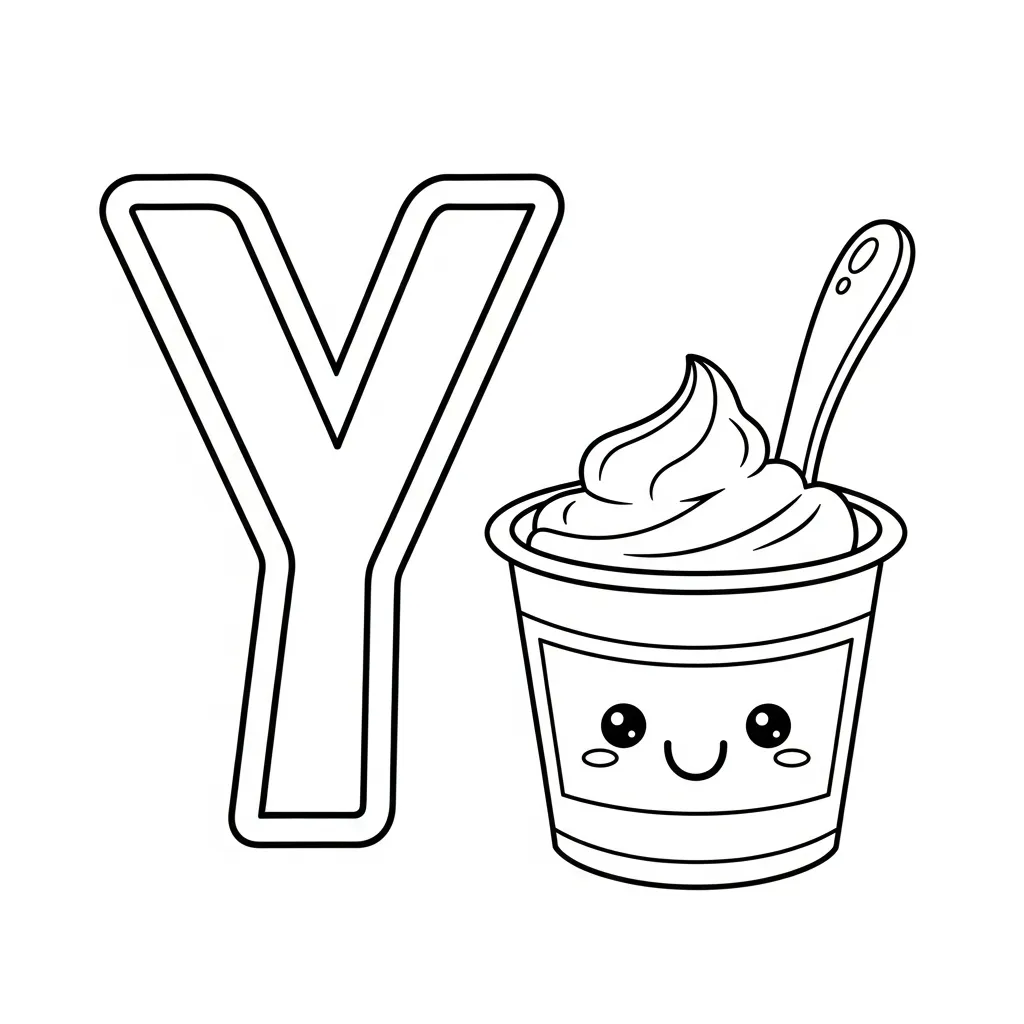 Letter Y Kleurplaat 11