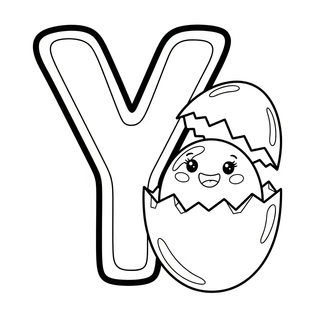 Letter Y Kleurplaat 12
