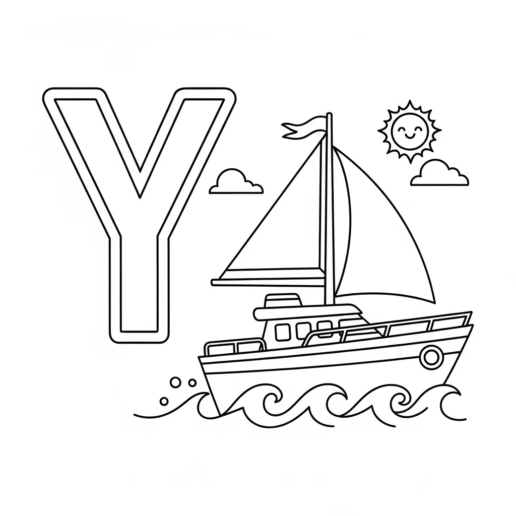 Letter Y Kleurplaat 13
