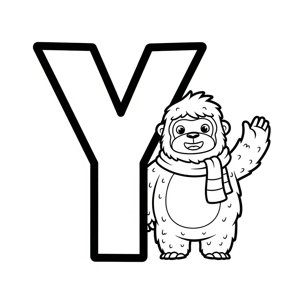 Letter Y Kleurplaat 2