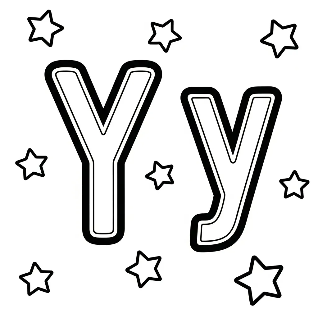 Letter Y Kleurplaat 3
