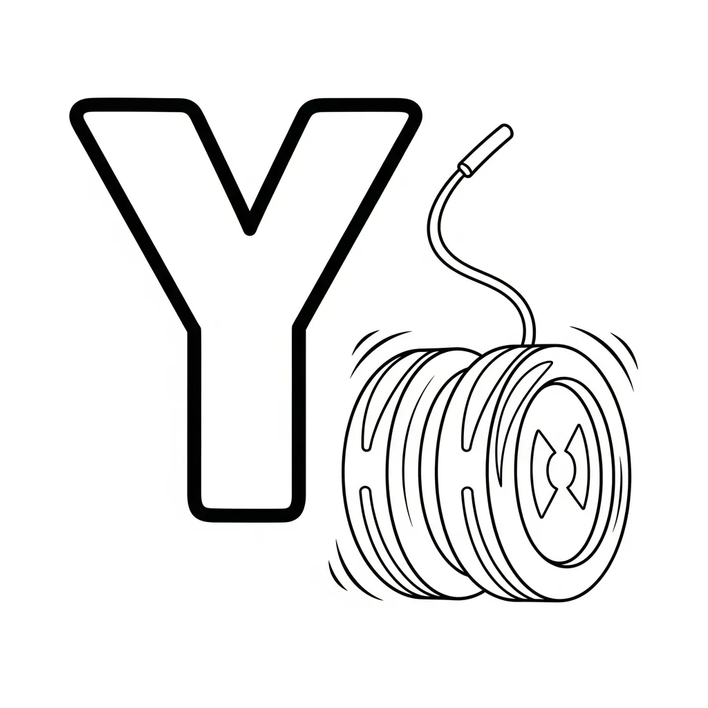 Letter Y Kleurplaat 4