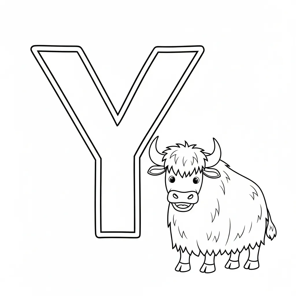 Letter Y Kleurplaat 5