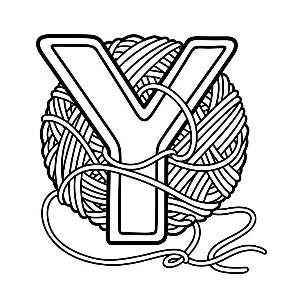 Letter Y Kleurplaat 7