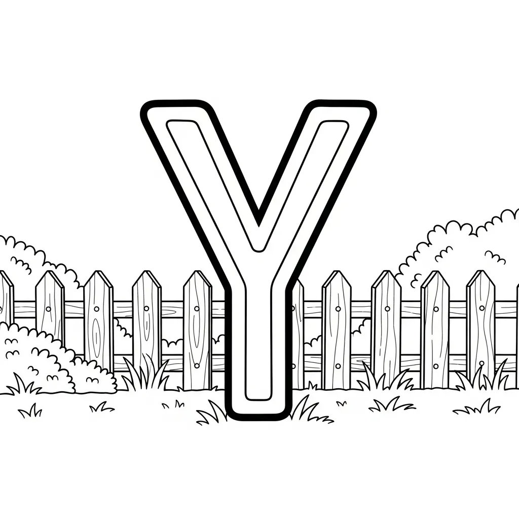 Letter Y Kleurplaat 8